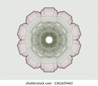 Green and Red passport style rosette