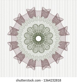 Green and Red passport style rosette