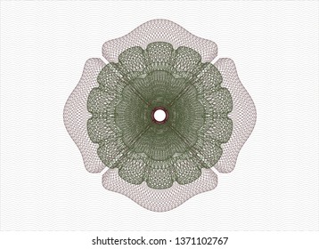 Green and Red passport style rosette