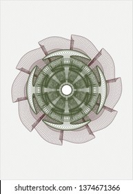 Green and Red passport style rosette