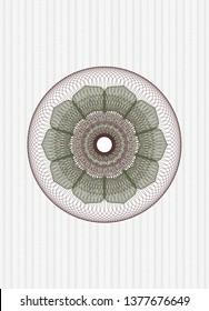 Green and Red passport style rosette