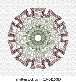 Green and Red passport style rosette