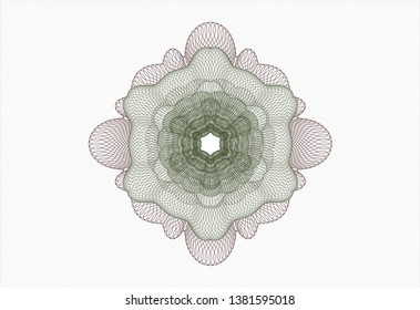 Green and Red passport style rosette