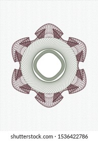 Green and Red passport style rosette. Vector Illustration. Detailed.