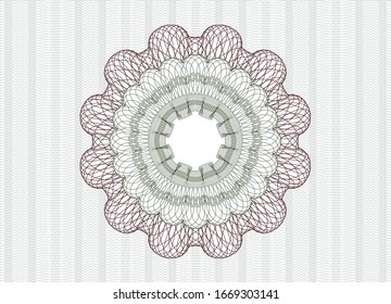 Rote und grüne Passrosette. Vektorillustration Illustration. Detaillierte Angaben.