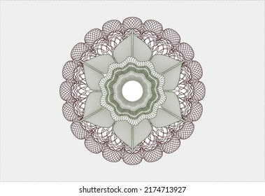 Green and Red passport style rosette. Vector Illustration. Detailed. 