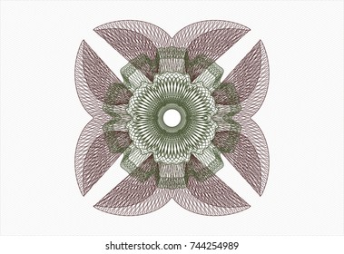 Green and Red rosette