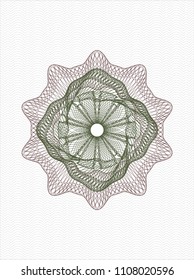 Green and Red rosette or money style emblem