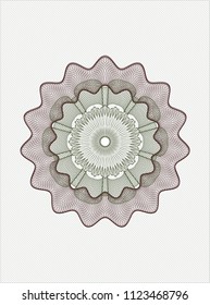Green and Red rosette or money style emblem