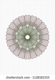 Green and Red rosette or money style emblem