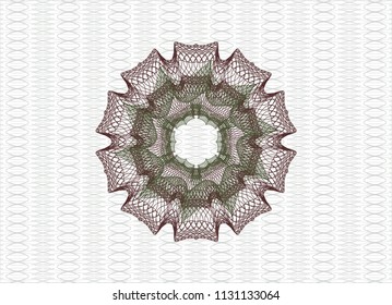 Green and Red rosette or money style emblem