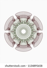 Green and Red rosette (money style emblem)