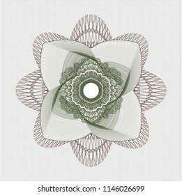 Green and Red rosette or money style emblem