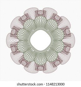Green and Red rosette (money style emblem)