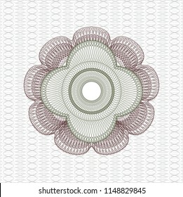 Green and Red rosette or money style emblem