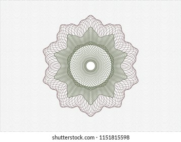 Green and Red rosette (money style emblem)