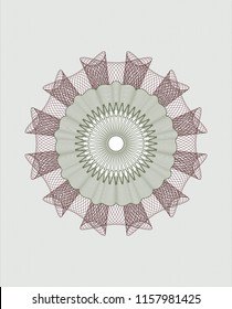Green and Red rosette (money style emblem)
