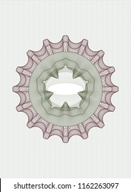 Green and Red rosette or money style emblem