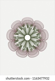 Green and Red rosette (money style emblem)