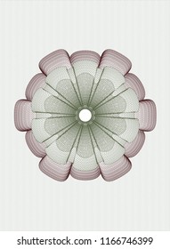 Green and Red rosette or money style emblem