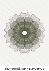 Green and Red rosette or money style emblem