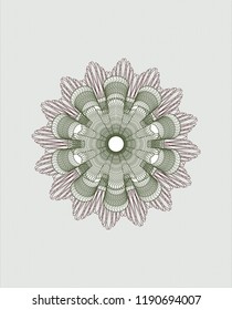 Green and Red rosette (money style emblem)