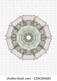 Green and Red rosette (money style emblem)