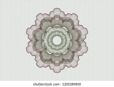 Green and Red rosette or money style emblem