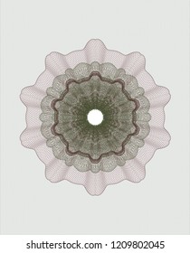 Green and Red rosette or money style emblem
