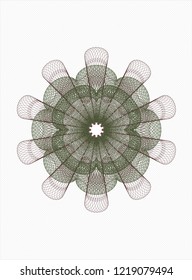 Green and Red rosette (money style emblem)