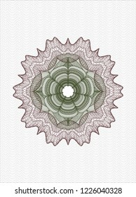 Green and Red rosette (money style emblem)