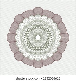 Green and Red rosette or money style emblem
