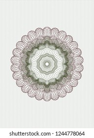 Green and Red rosette (money style emblem)
