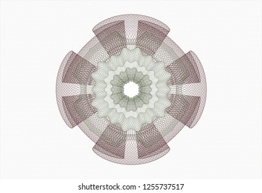 Green and Red rosette (money style emblem)
