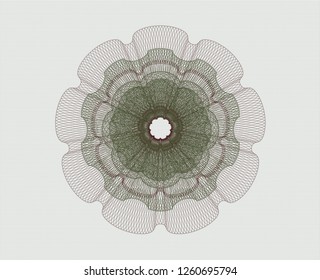 Green and Red rosette (money style emblem)