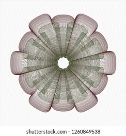 Green and Red rosette (money style emblem)
