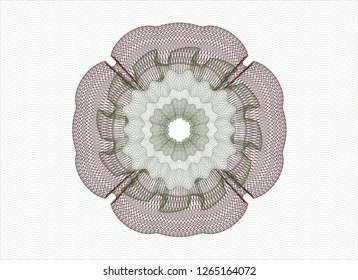 Green and Red rosette (money style emblem)