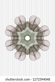 Green and Red rosette (money style emblem)
