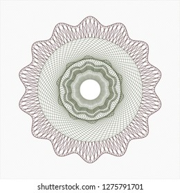 Green and Red rosette (money style emblem)