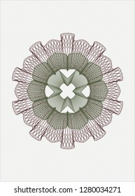 Green and Red rosette or money style emblem