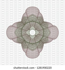Green and Red rosette (money style emblem)