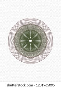 Green and Red rosette (money style emblem)