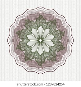 Green and Red rosette (money style emblem)