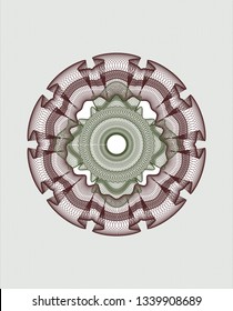 Green and Red rosette (money style emblem)