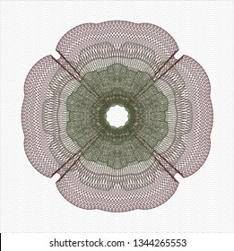 Green and Red rosette (money style emblem)