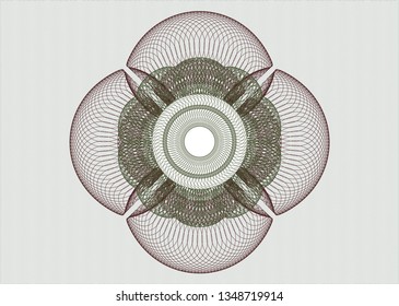 Green and Red rosette (money style emblem)