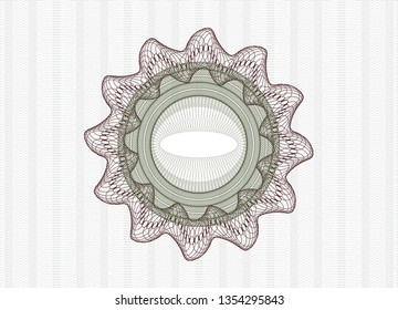 Green and Red rosette (money style emblem)