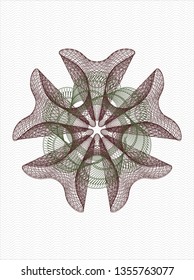Green and Red rosette (money style emblem)
