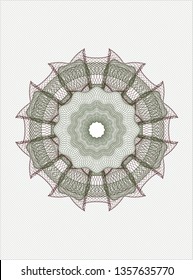 Green and Red rosette (money style emblem)