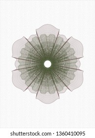 Green and Red rosette (money style emblem)